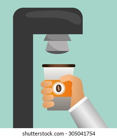 Coffee digital design, vector illustration 10 eps graphic