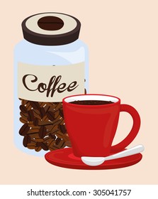 Coffee digital design, vector illustration 10 eps graphic