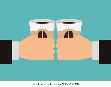 Coffee digital design, vector illustration 10 eps graphic