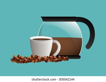 Coffee digital design, vector illustration 10 eps graphic