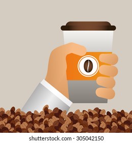 Coffee digital design, vector illustration 10 eps graphic