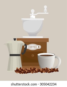 Coffee digital design, vector illustration 10 eps graphic