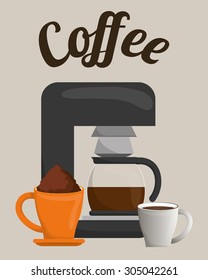 Coffee digital design, vector illustration 10 eps graphic