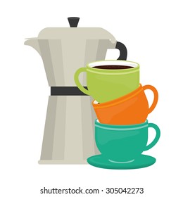 Coffee digital design, vector illustration 10 eps graphic