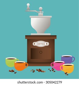 Coffee digital design, vector illustration 10 eps graphic