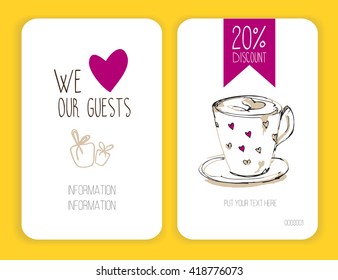 coffee discount card. template for your design