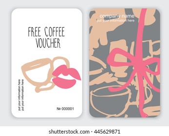 coffee discount card. template for your design