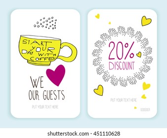 coffee discount card. template for your design