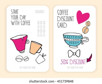 coffee discount card. template for your design