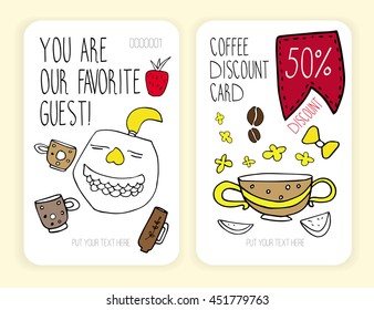 coffee discount card. template for your design