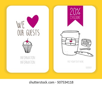 coffee discount card. template for your design