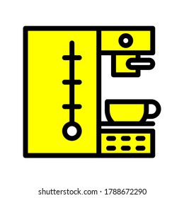 icono del vector dispensador de café adecuado para el icono de la cafetería