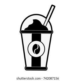 coffee disposable cup beverage icon image 