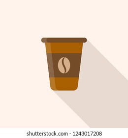 Coffee disposable cups flat icon vector design