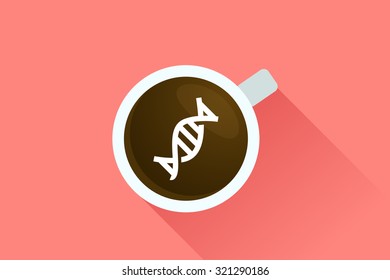 Coffee & dna icon