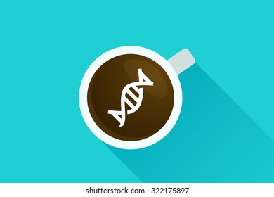 Coffee & dna icon