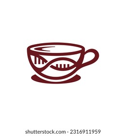 coffee dna symbol logo design template, element graphic illustration logo for your company