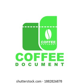 Coffee Document Logo Design Vector