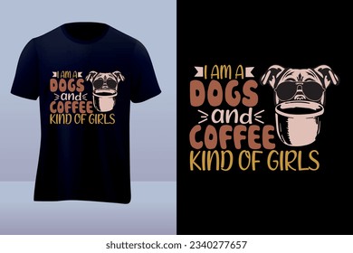 Coffee dog vector t-shirt design