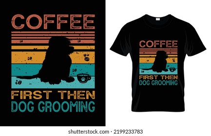 Coffee Dog Vintage t shirt design