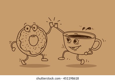 coffee and donut