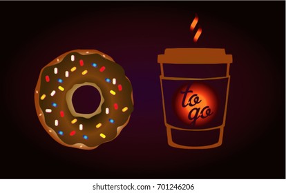 Coffee and donut