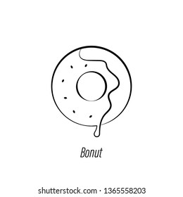 coffee donut hand draw icon. Element of coffee illustration icon. Signs and symbols can be used for web, logo, mobile app, UI, UX