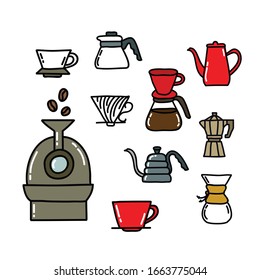 coffee doodle icon, vector illustration