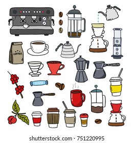 coffee doodle icons