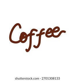 Coffee Doodle of an coffee lettering