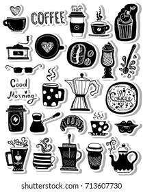 Coffee Doodle Stickers