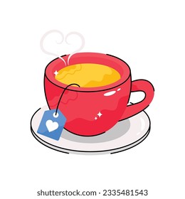 Coffee doodle vector outline icon. EPS 10 file