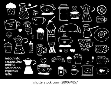 Coffee Doodles design set