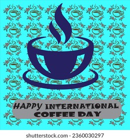 Coffee Doodles Vector del Patrón sin Marea - Ilustración de la Copa Internacional del Café de café para el Día Internacional del Café