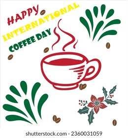 Coffee Doodles Seamless Muster Stock Vector - Illustration von desser International Coffee Day Images Cup for International Coffee Day