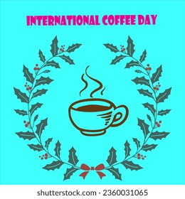 Coffee Doodles Seamless Pattern Stock Vector - Illustration of desser International Coffee Day Images Cup of coffee for International Coffee Day