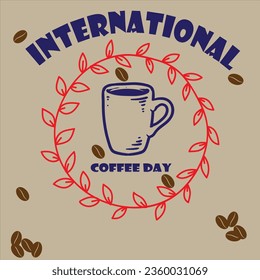 Coffee Doodles Seamless Pattern Stock Vector - Illustration of desser International Coffee Day Images Cup of coffee for International Coffee Day