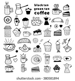 Coffee Doodles set
