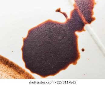 Fondo Del Punto Del Café. Efecto Fundido Sucio. Textura de café sencillo con relieve. Vector de café blanco. Estructura del punto de arte del grano. Papel café marrón. Carton Dye Spatter. Superficie de caída de grano. Patrón de hojas blancas.