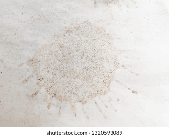 Coffee Dot Parchment. White Coffee Banner. Carton Dye Surface. Embossed Dirty Coffee Pattern. Grain Food Effect. Dirty Wet Drop Structure. Grain Mark Spatter. Brown Coffee Print. White Paper Texture.