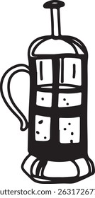 Coffee drawing, engraving, ink, line art, vector	
