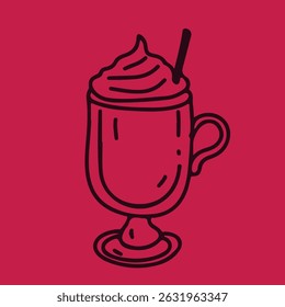 Coffee drawing, engraving, ink, line art, vector	