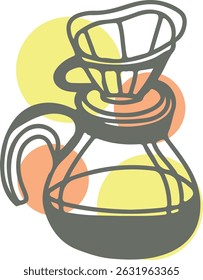 Coffee drawing, engraving, ink, line art, vector	
