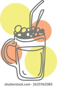 Kaffeezeichnung, Gravur, Tinte, Strichzeichnung, Vektorgrafik	