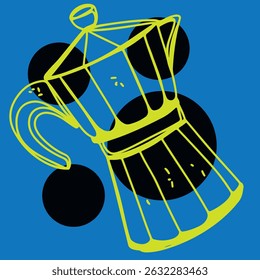 Coffee drawing, engraving, ink, line art, vector	
