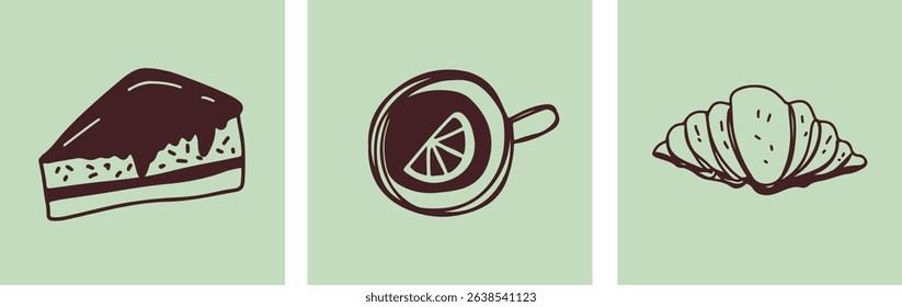 Coffee drawing, engraving, ink, line art, vector	
