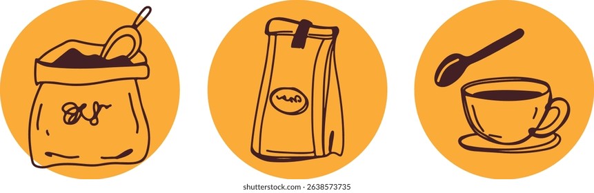Başlık: Coffee drawing, engraving, ink, line art, vector

