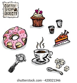 coffee drawing objects F