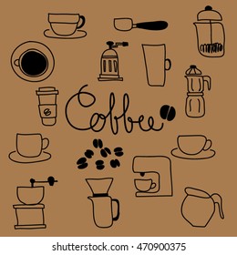 coffee drawing vector