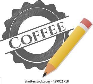 Café dibujado en lápiz